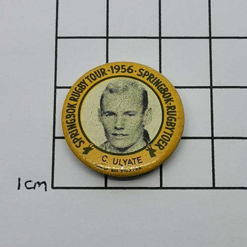 Sporting Memorabilia 1956 Springbok Rugby tour Clive Ulyate tinnie